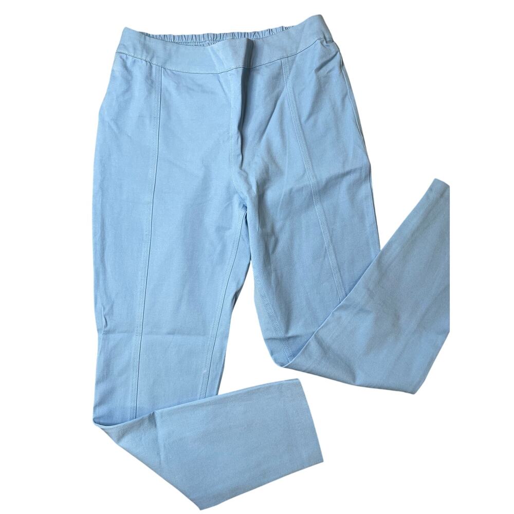 Isaac Mizrahi Live! Elements 24/7 Stretch Knit Ankle Pants, Blue, 12 Tall
